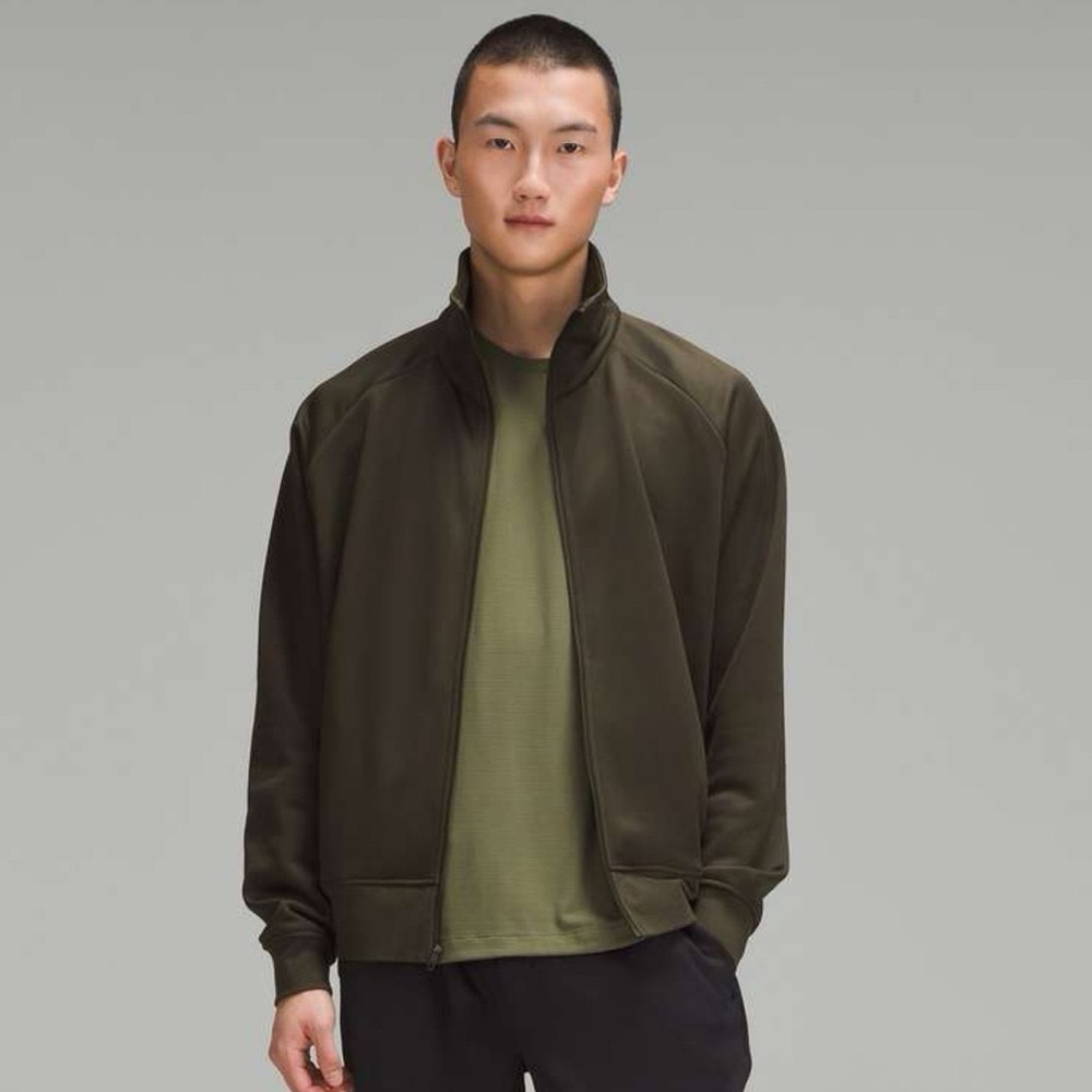 Lululemon Men’s Fleece Training Track Jacket Dark Olive Green Large NWT